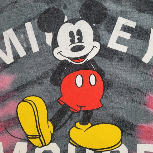 Rare Vintage 90's Mickey Mouse Tie Dye Pattern Disney Sweatshirt - Picture 4 of 9